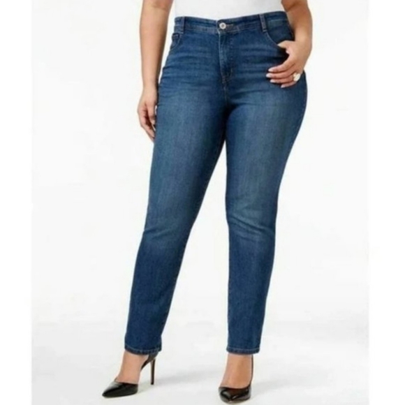 Style & Co Slim Leg High Rise Tummy Control Curvy Jeans Women's Size 20W NEW - Picture 1 of 9